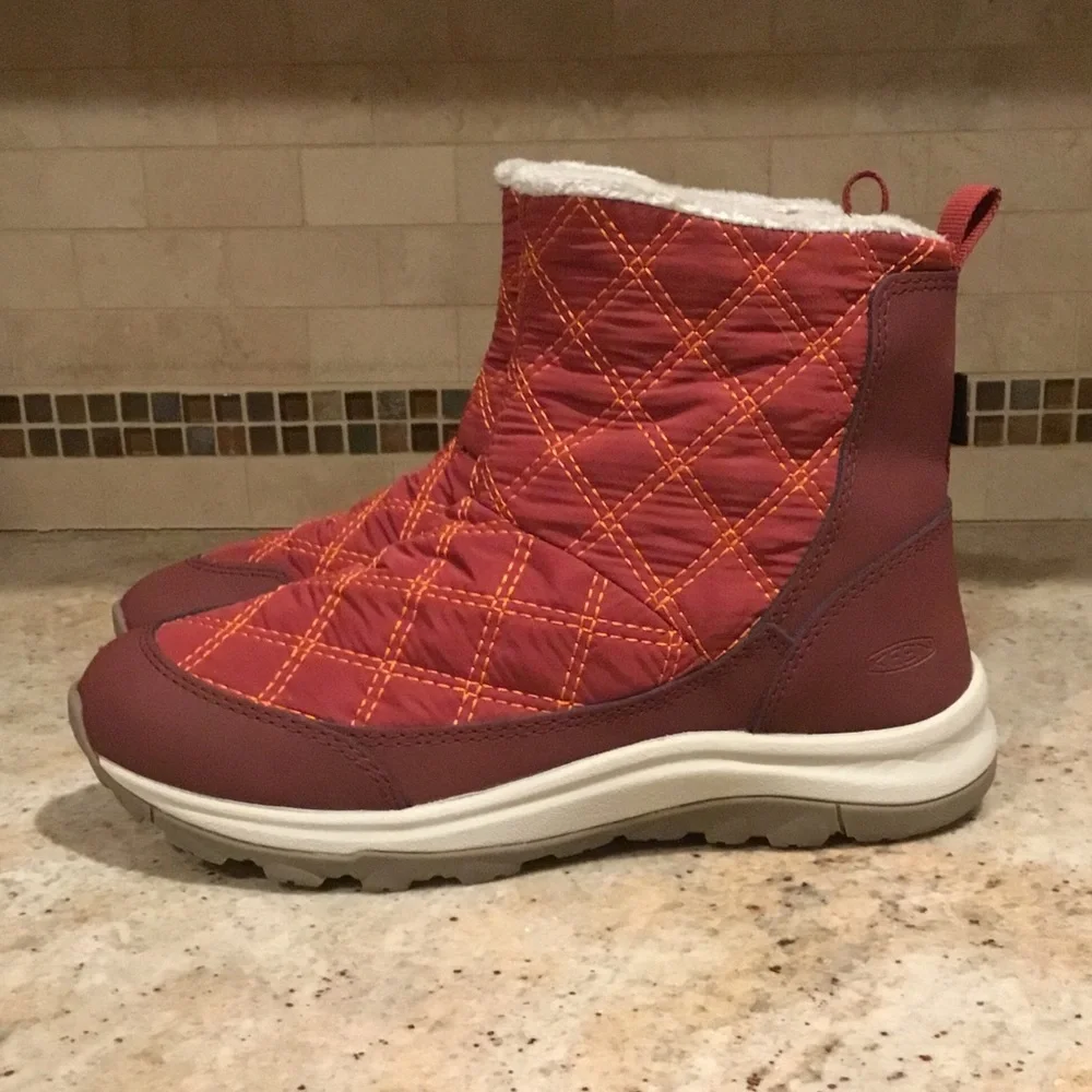 NEW Women’s Keen Terradora II Wintry Faux Fur Waterproof Pull On Boots Size US 7